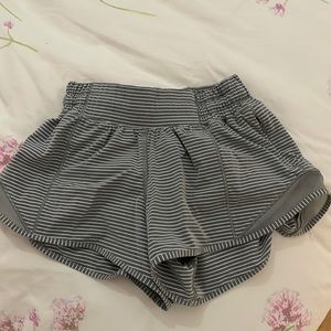 Lululemon hottie hot shorts grey striped